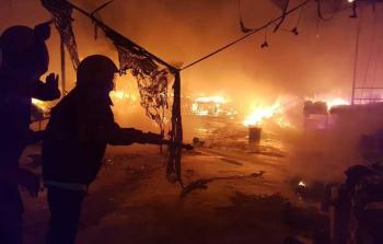 حريق هائل داخل مستشفى الحسين في العراق