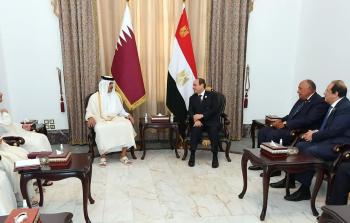 الرئيس المصري يلتقي أمير قطر في بغداد