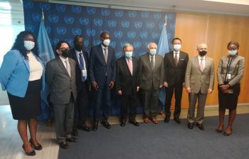 منصور يجتمع مع غوتيريش واللجنة المعنية بحقوق الشعب الفلسطيني