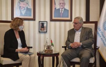 لقاء مازن غنيم بمدير مكتب الوكالة الأمريكية للتنمية الدولية