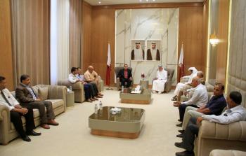 اجتماع اتحاد المقاولين الفلسطينيين مع السفير محمد العمادي
