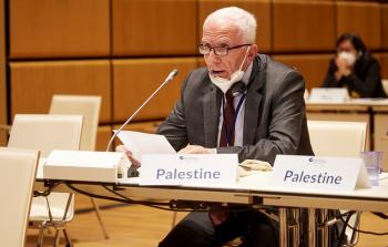 عزام الأحمد رئيس وفد المجلس الوطني الفلسطيني المشارك في اجتماع المؤتمر العالمي لرؤساء برلمانات العالم