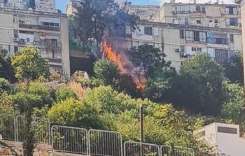 حريق في مدينة حيفا