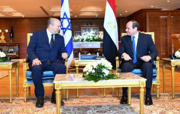 الرئيس المصري عبد الفتاح السيسي يجتمع مع رئيس وزراء اسرائيل نفتالي بينت