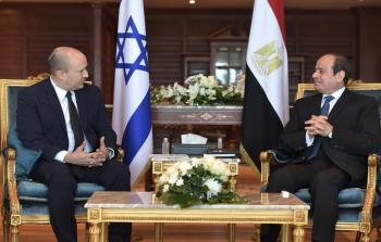 اللقاء بين الرئيس المصري السيسي ورئيس الوزراء الإسرائيلي