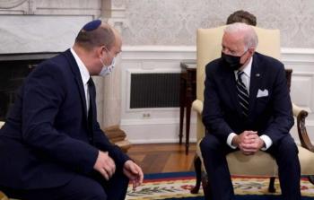 الرئيس الأمريكي جو بايدن برفقة نفتالي بينت رئيس وزراء إسرائيل