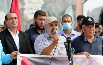 القيادي محمد شلح في تظاهرة مساندة للأسرى