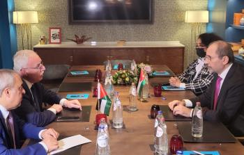 لقاءوزير الخارجية رياض المالكي بنظيره الأردني على هامش مؤتمر الأونروا