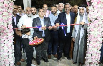 خلال الاحتفال بافتتاح نادي اتحاد دير البلح بمنحة (125.000) دولار من المجلس الأعلى