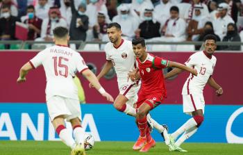 مباراة منتخب عمان ضد قطر في كاس العرب