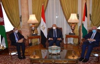 وزراء خارجية مصر والأردن وفلسطين اجتمعوا في القاهرة - أرشيف