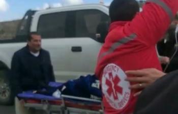 لحظة إسعاف المسنة الفلسطينية بعد دهسها في رام الله