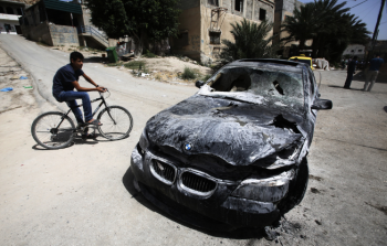 - سيارة مواطن فلسطيني أحرقها مستوطنون في قرية يعبد قضاء رام الله 