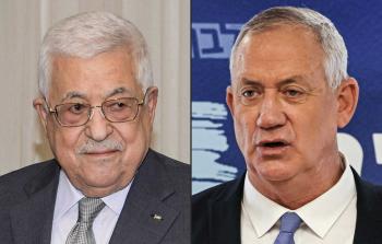 الرئيس الفلسطيني محمود عباس ووزير الجيش الإسرائيلي غانتس