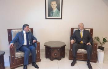 السفير عبد الهادي يبحث مع نائب وزير الخارجية السوري آخر تطورات القضية الفلسطينية