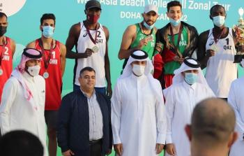 منتخب فلسطين يحرز برونزية غرب آسيا للطائرة الشاطئية