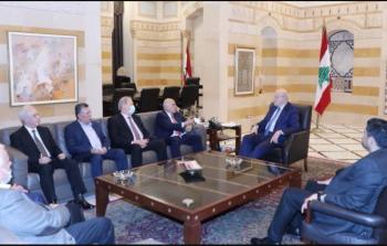 ل لقاء وفد فتح برئيس الوزراء اللبناني