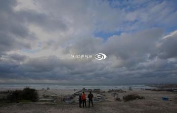 بدي تأثير المنخفض الجوي في غزة