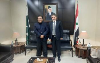 السفير عبد الهادي يلتقي سفيري جنوب أفريقيا والباكستان بدمشق