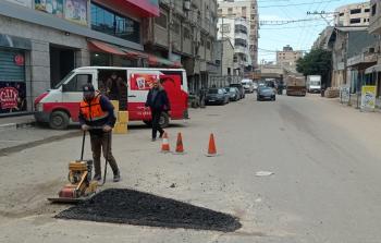 بلدية غزة تنجز أعمال صيانة