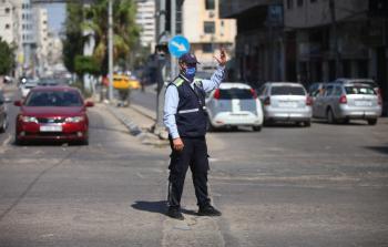 شرطي مرور في غزة - ارشيف