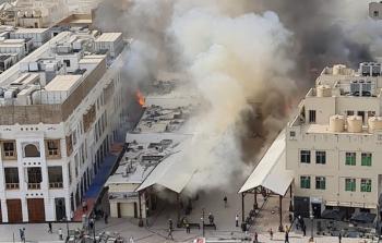 حريق سوق المباركية في الكويت اليوم