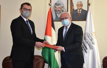 المالكي يتسلم أوراق اعتماد ممثل جمهورية التشيك الجديد لدى فلسطين