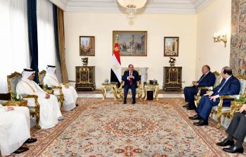 تفاصيل اجتماع الرئيس المصري مع وزير خارجية قطر في القاهرة
