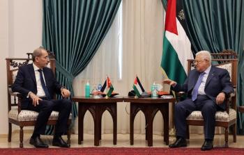 لقاء الرئيس عباس بوزير الخارجية الأردني