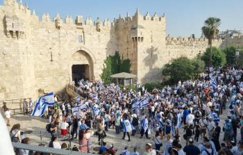 مسيرة الأعلام الإسرائيلية في منطقة باب العامود