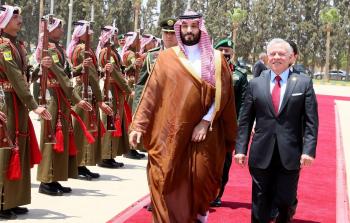 وداع الملك الأردني لولي العهد السعودي