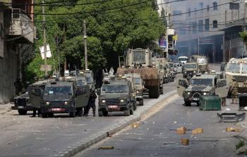 قوات الاحتلال عند اقتحامها لنابلس - أرشيف