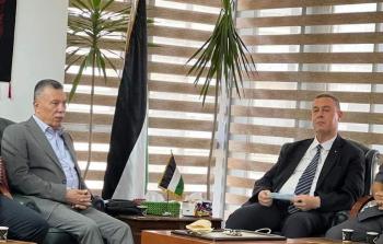 لقاء سفير فلسطين بالقاهرة دياب اللوح وعضو مركزية فتح احمد حلس