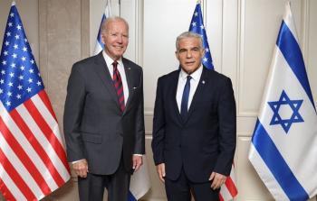 الرئيس الامريكي جو بايدن ورئيس الوزراء الاسرائيلي يائير لابيد