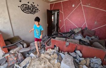 طفل فلسطيني خلال العدوان الإسرائيلي على غزة