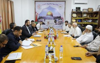 جانب من لقاء التشريعي بغزة مع وزارة العدل