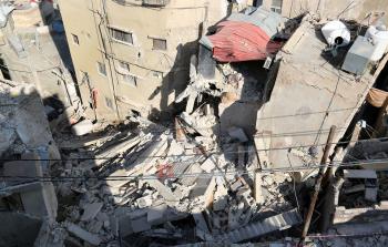 انهيار عمارة سكنية في منطقة اللويبدة بالأردن