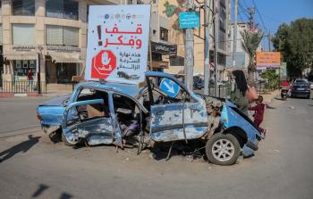 حادث سير مروري في غزة