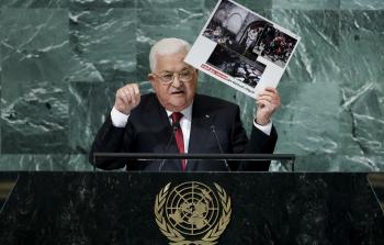 الرئيس عباس يستعرض بالصور معاناة الفلسطينيين أمام الأمم المتحدة