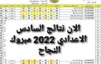 نتائج السادس الإعدادي 2022 الدور الثاني في جميع المحافظات العراقية