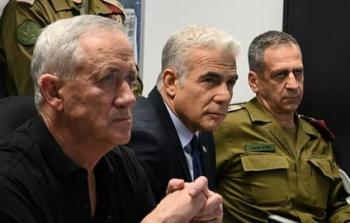 رئيس الوزراء الإسرائيلي يائير لابيد ووزير الجيش الاسرائيلي بيتي غانتس