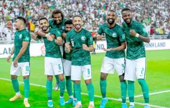لاعبو منتخب السعودية ضمن بطولة كأس العالم 2022