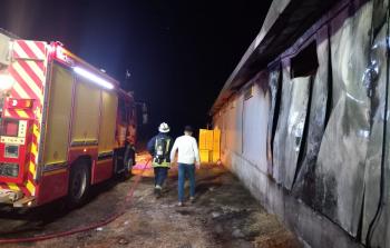 الدفاع المدني يسيطر على حريق اندلع في مزرعة دجاج في جنين