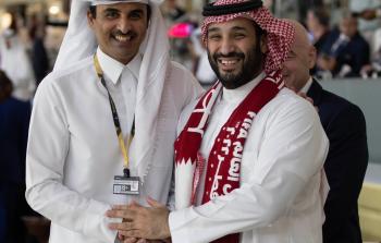 الأمير محمد بن سلمان وأمير قطر تميم بن حمد في كأس العالم 2022 في قطر