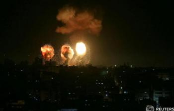 قصف غزة الليلة الماضية