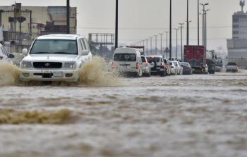 جانب من هطول أمطار مكة المكرمة