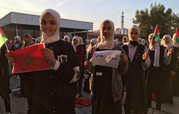 طالبات من غزة يهنؤون بتأهل منتخب المغرب إلى نصف نهائي كأس العالم 2022