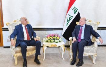 لقاء جبريل الرجوب مع وزير الخارجية العراقي في بغداد