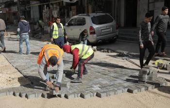 صيانة شوارع غزة