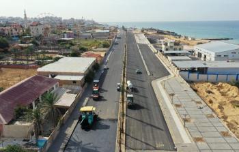 مشاريع الطرق ضمن المنحة المصرية لأعمار غزة